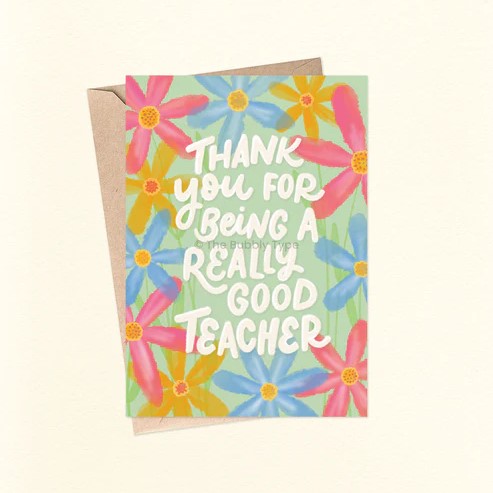 Card Thank You For Being A Really Good Teacher