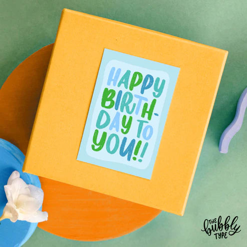 Card Happy Birthday To You Blue
