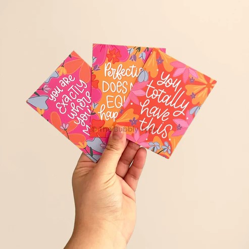 Motivational Affirmation Card Deck Mini Art Prints