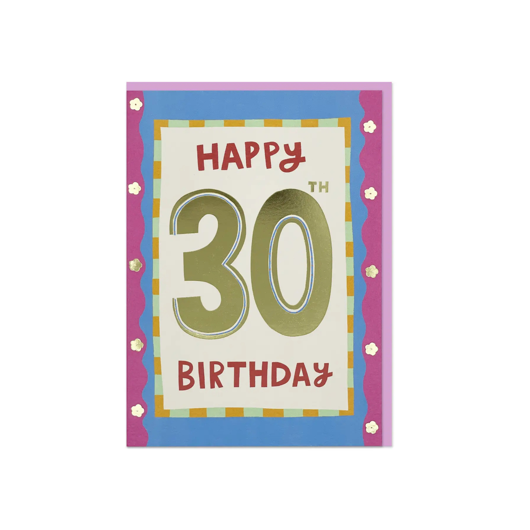 Card Happy 30th Birthday Foil