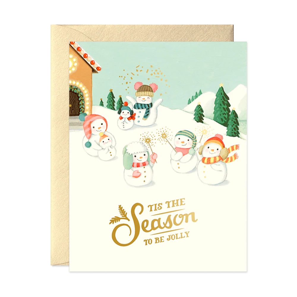 Card Snowman Family