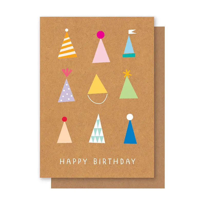 Card Party Hats Birthday