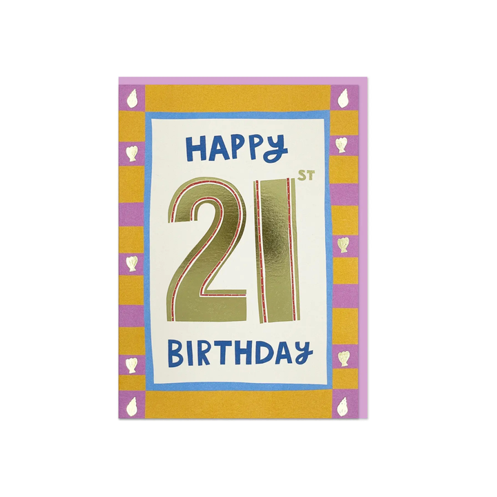 Card Happy 21st Birthday Foil