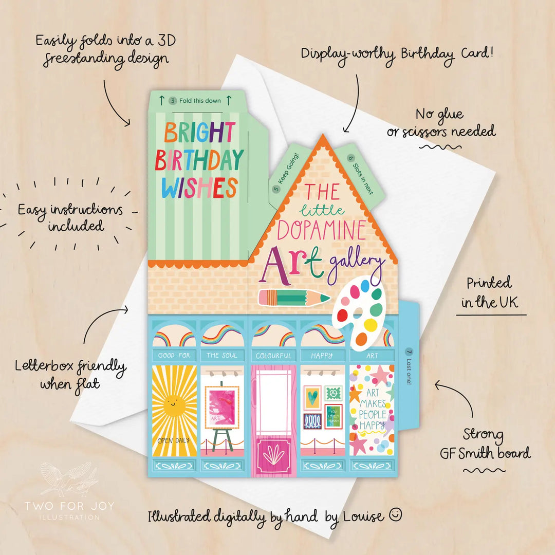 Card Dopamine Art Gallery Birthday (3D)
