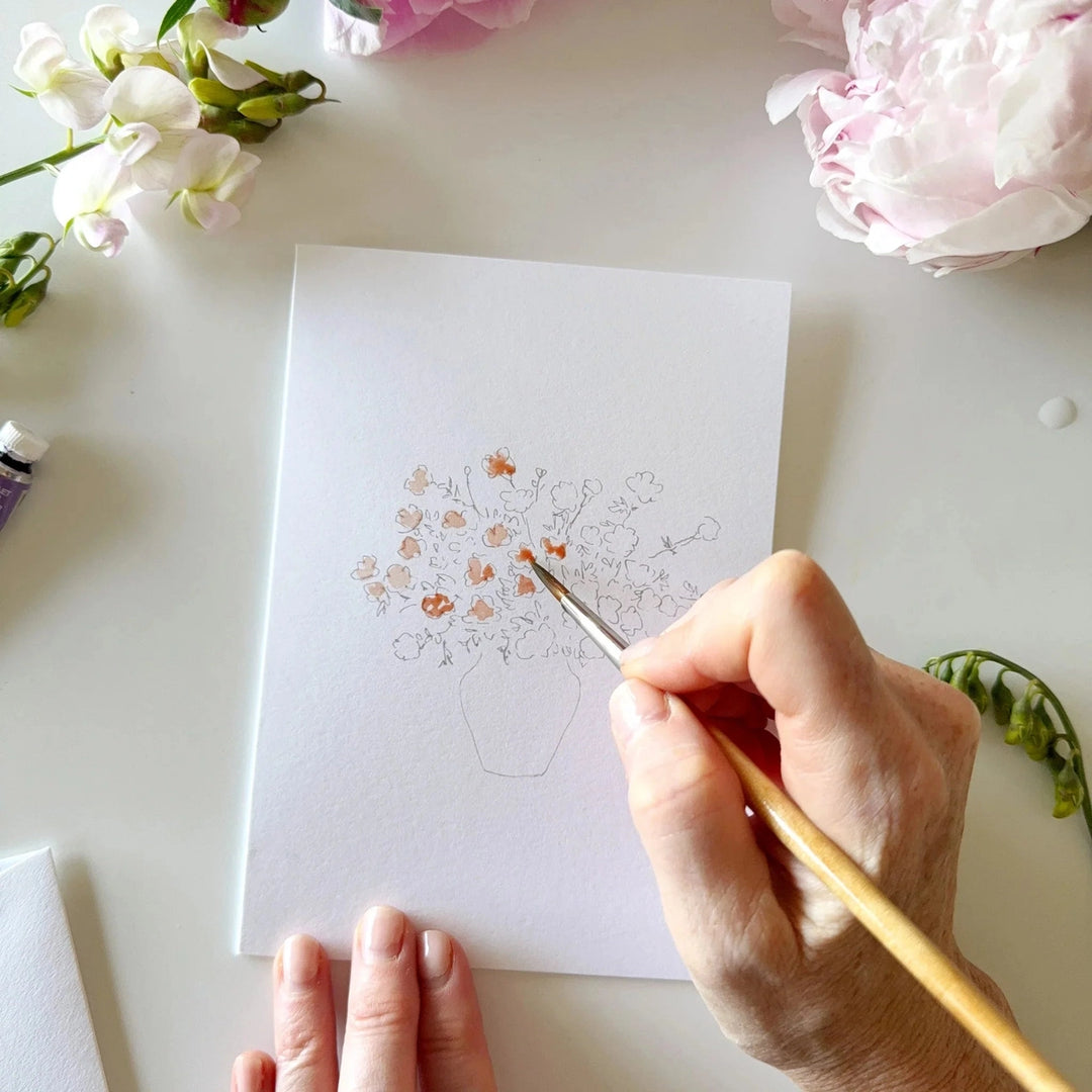 Bouquets Paintable Watercolour Notecard Set
