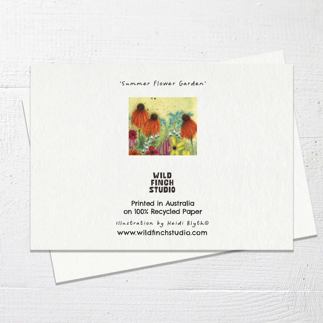 Card Summer Flower Garden