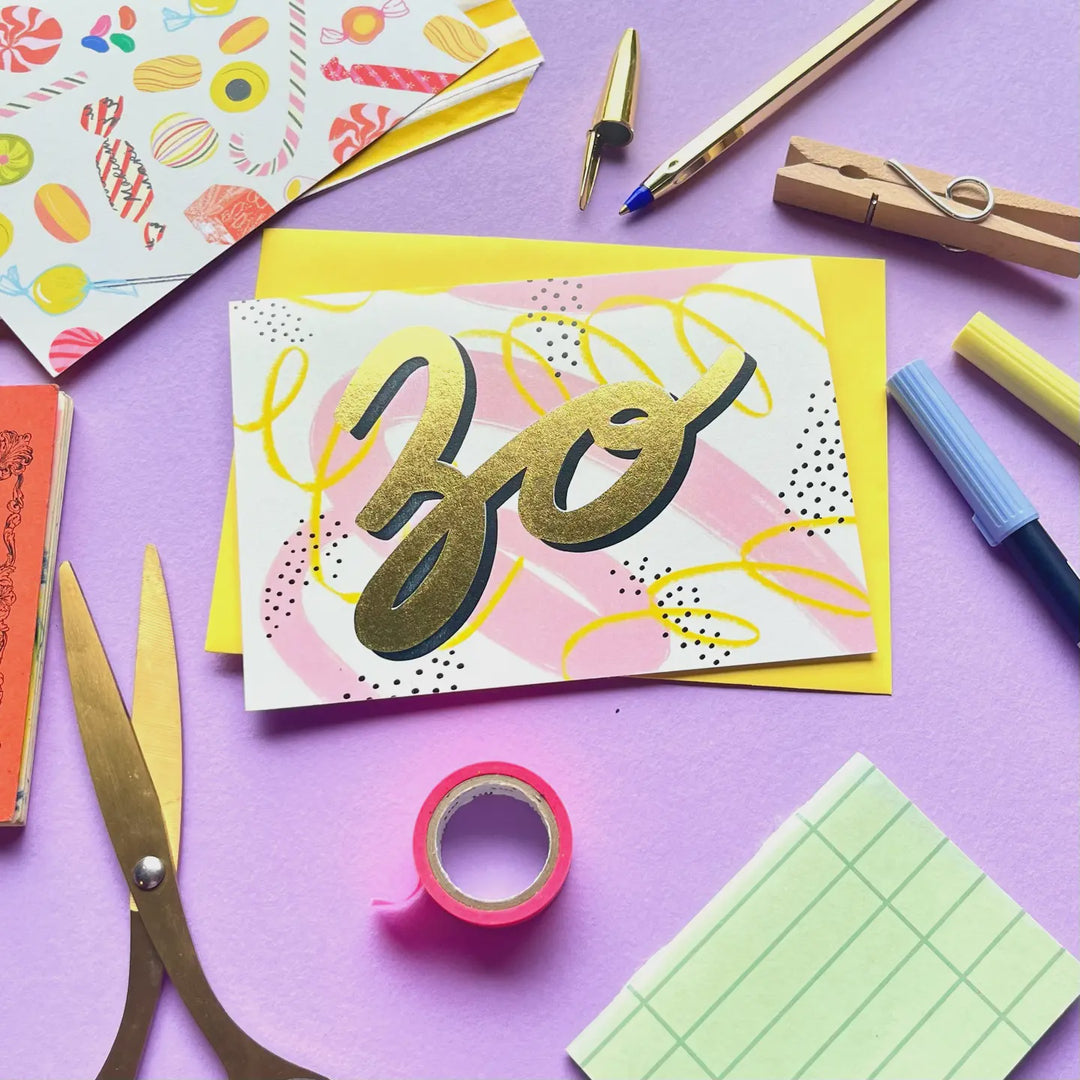 Card 30th Birthday Milestone