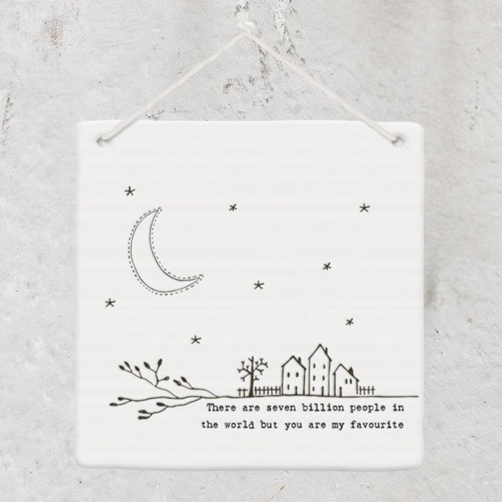 Porcelain Square Hanging