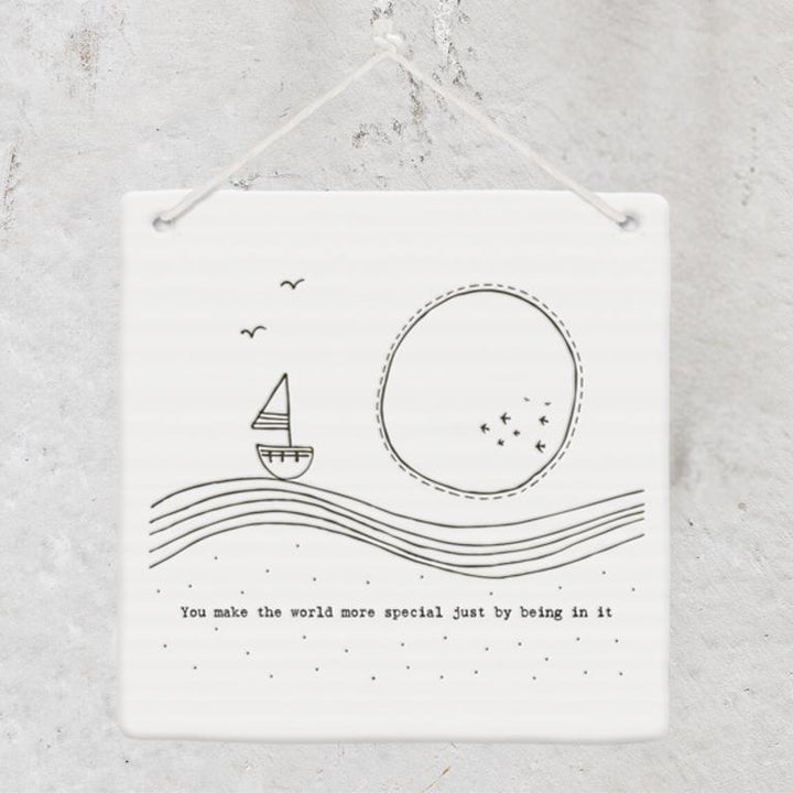 Porcelain Square Hanging