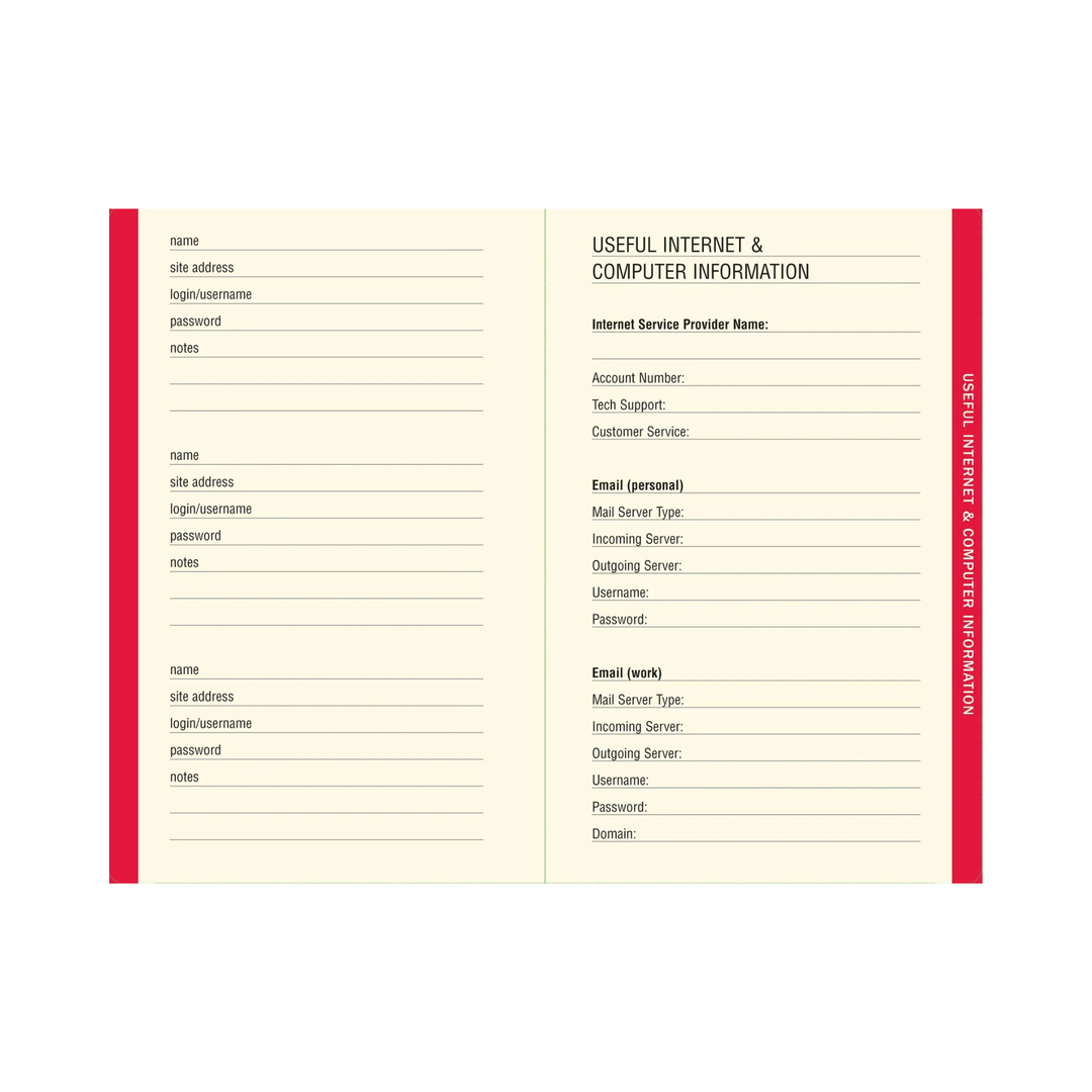 Internet Log Book Personal Size