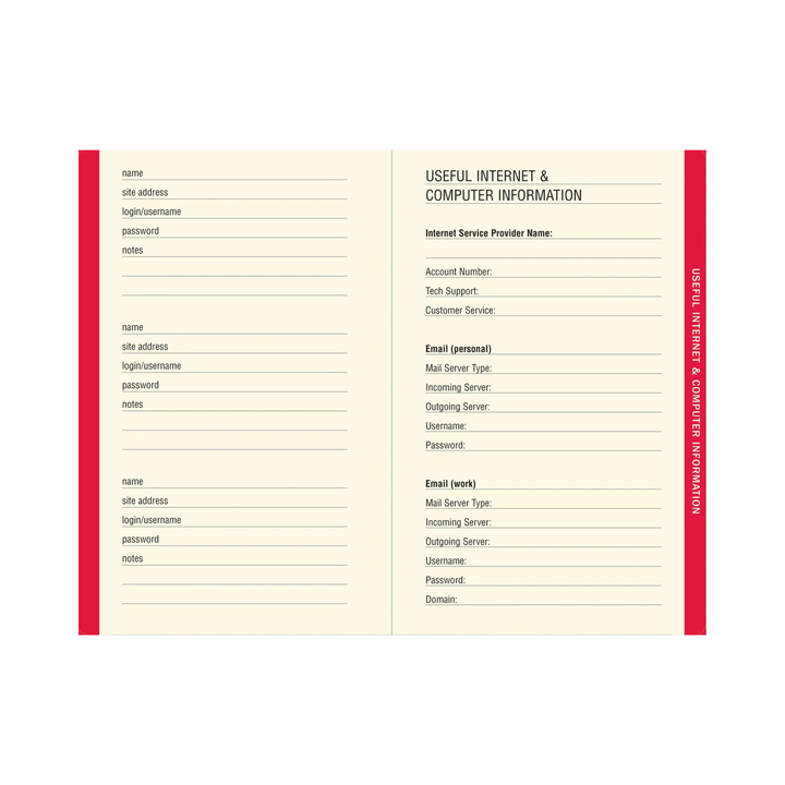 Internet Log Book Personal Size