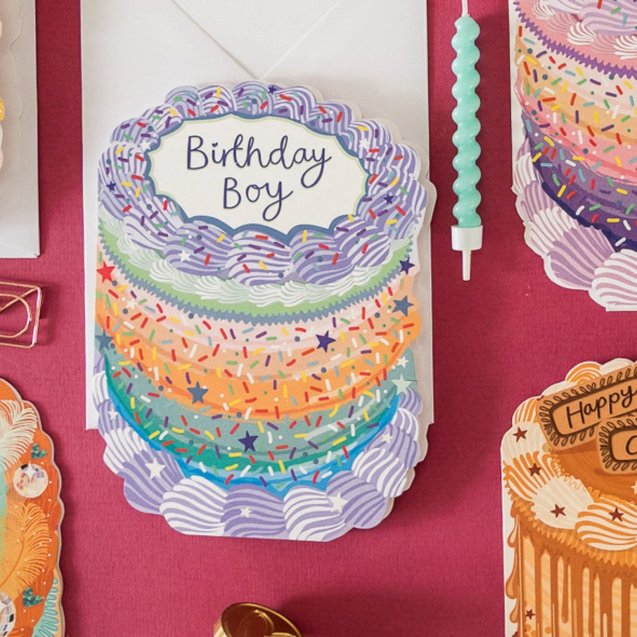 Card Birthday Boy (Cake Shaped)