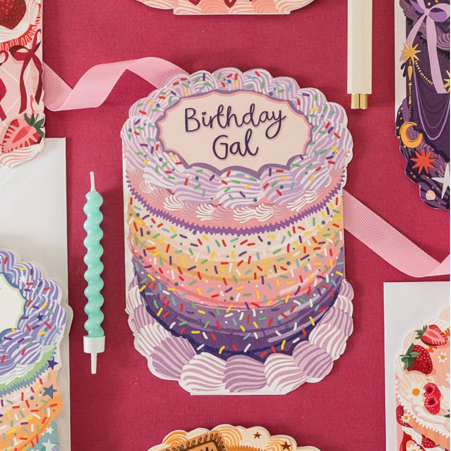 Card Birthday Gal (Cake Shaped)