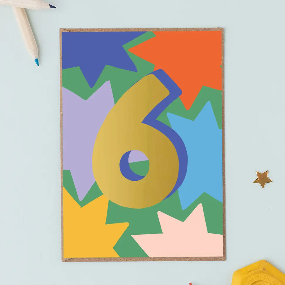 Card Number 6 Birthday