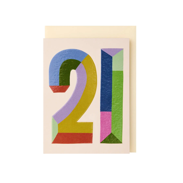 Card Age 21 Geometric