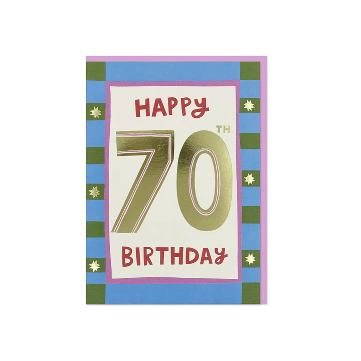Card Happy 70th Birthday Foil