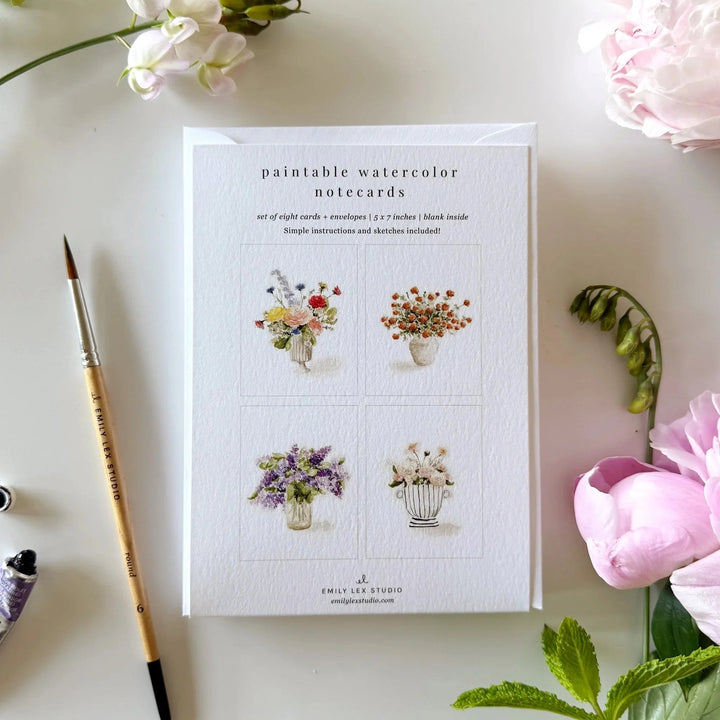 Bouquets Paintable Watercolour Notecard Set