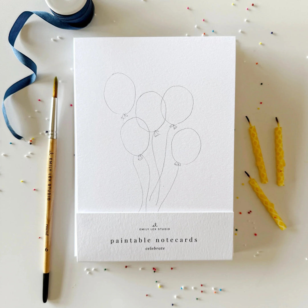 Celebrate Paintable Watercolour Notecard Set