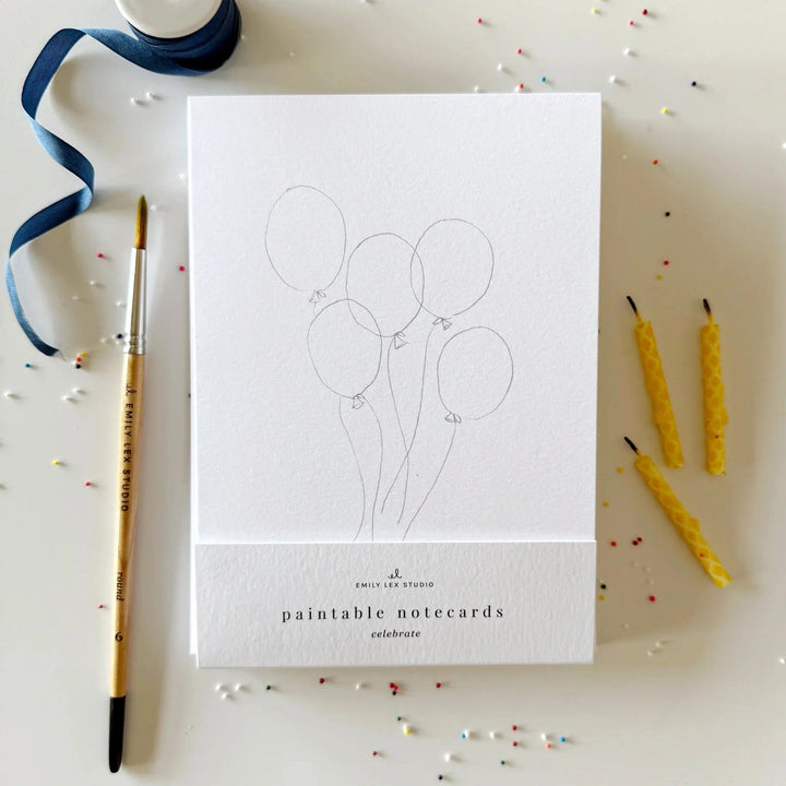 Celebrate Paintable Watercolour Notecard Set