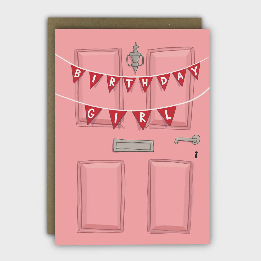 Card Birthday Girl Pink Door