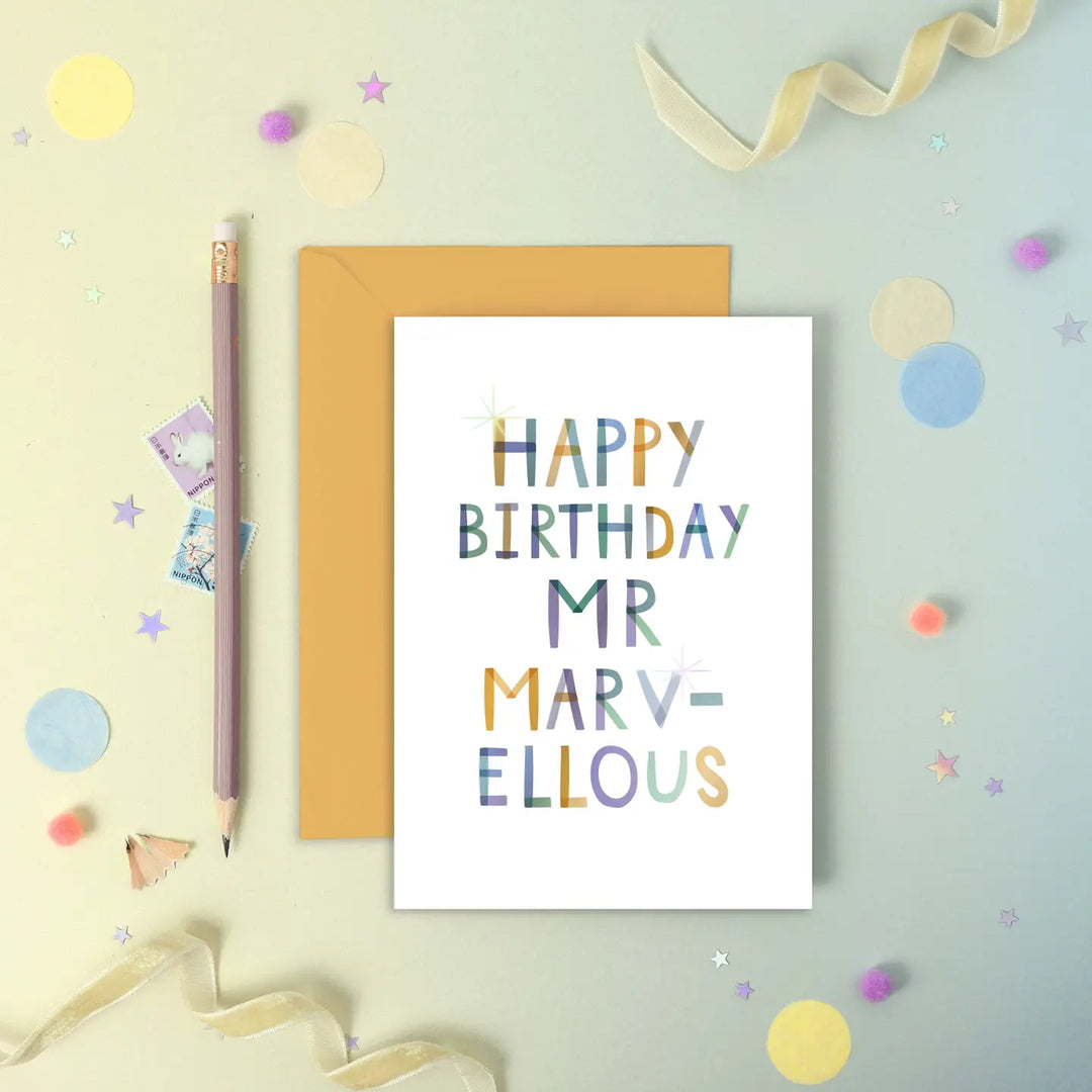 Card Happy Birthday Mr Marvellous (Foiled)