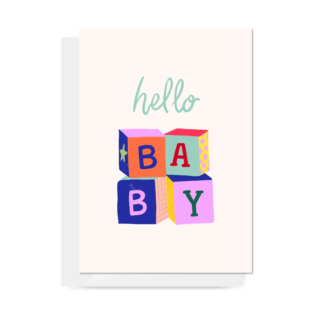 Card Blocks Hello Baby