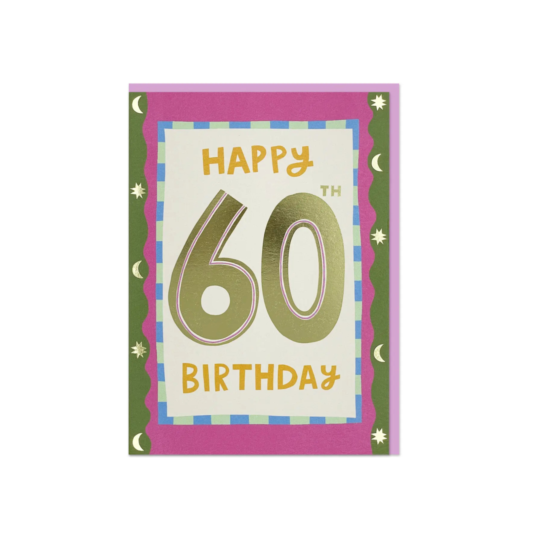 Card Happy 60th Birthday Foil