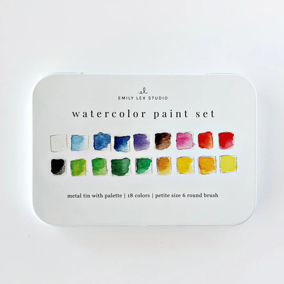 Watercolour Paint Set (18 Colours with Brush)