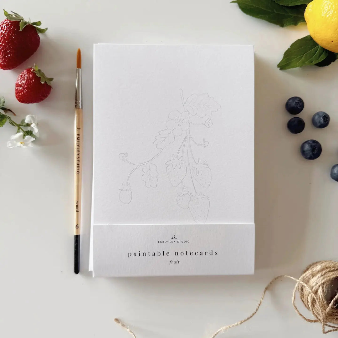 Fruit Paintable Watercolour Notecard Set