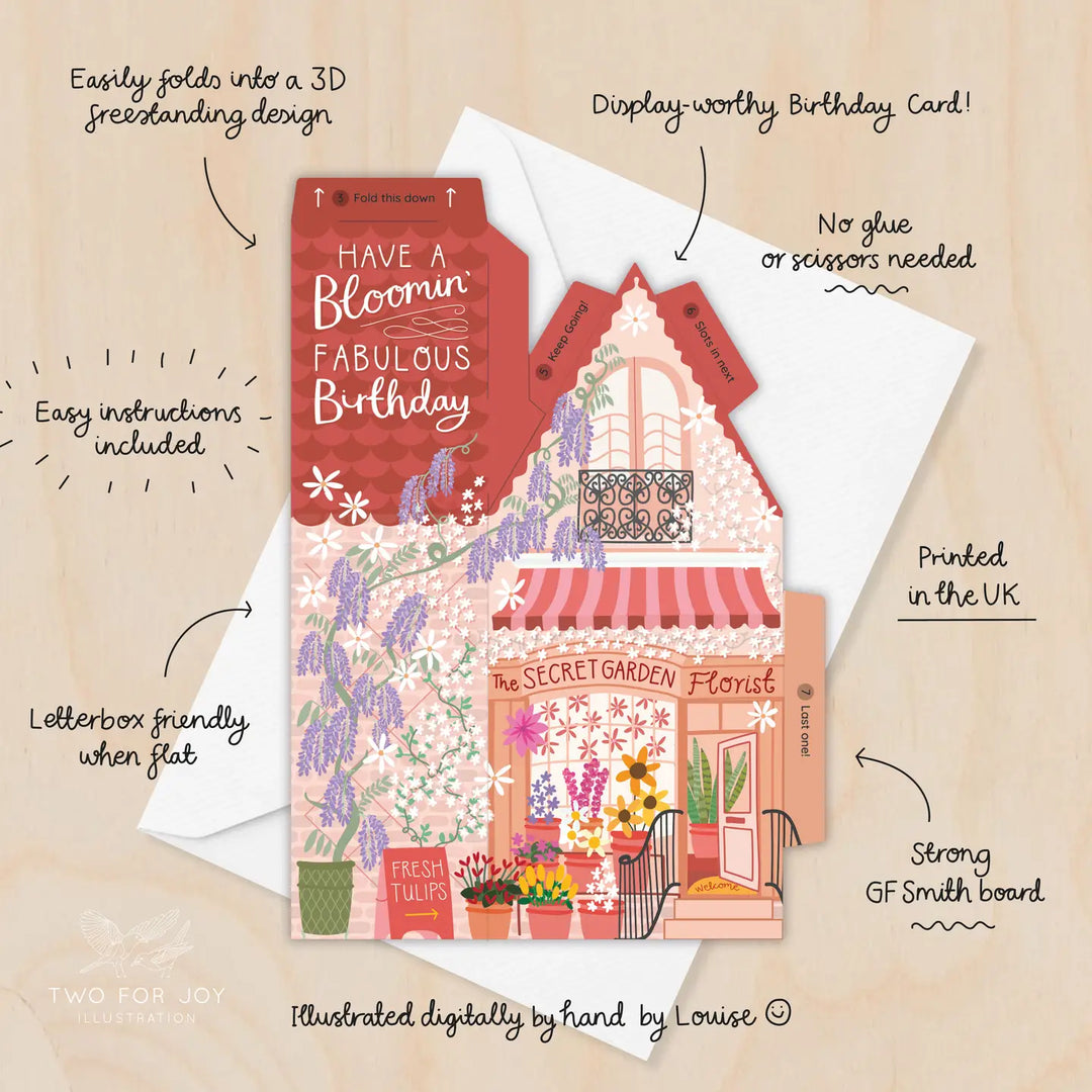 Card Florist Birthday (3D)