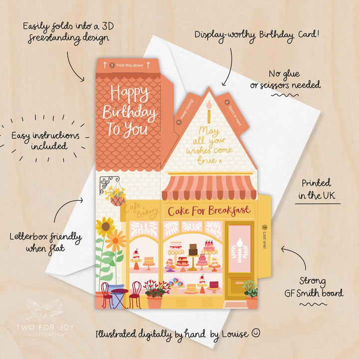 Card Cake for Breakfast (3D)