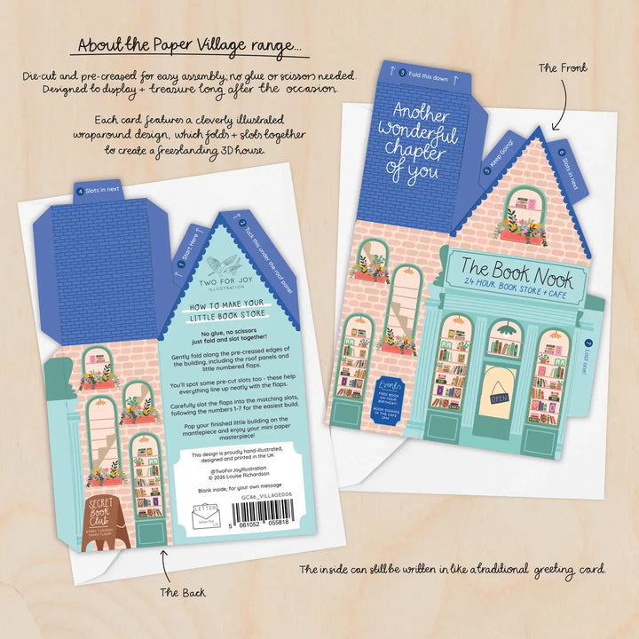 Card Book Nook Birthday (3D)