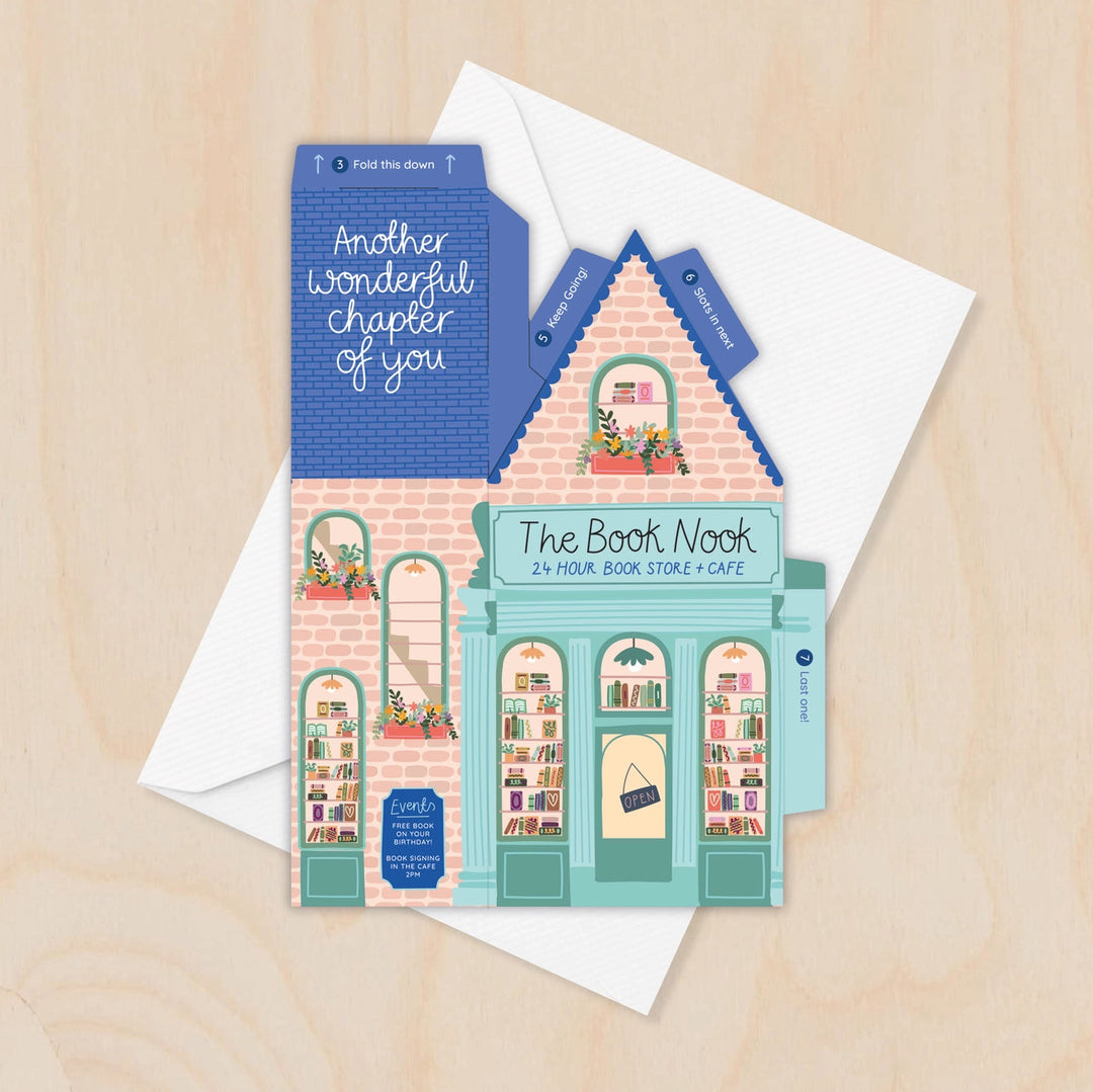 Card Book Nook Birthday (3D)