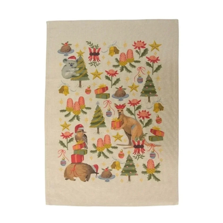 Tea Towel Christmas Creatures