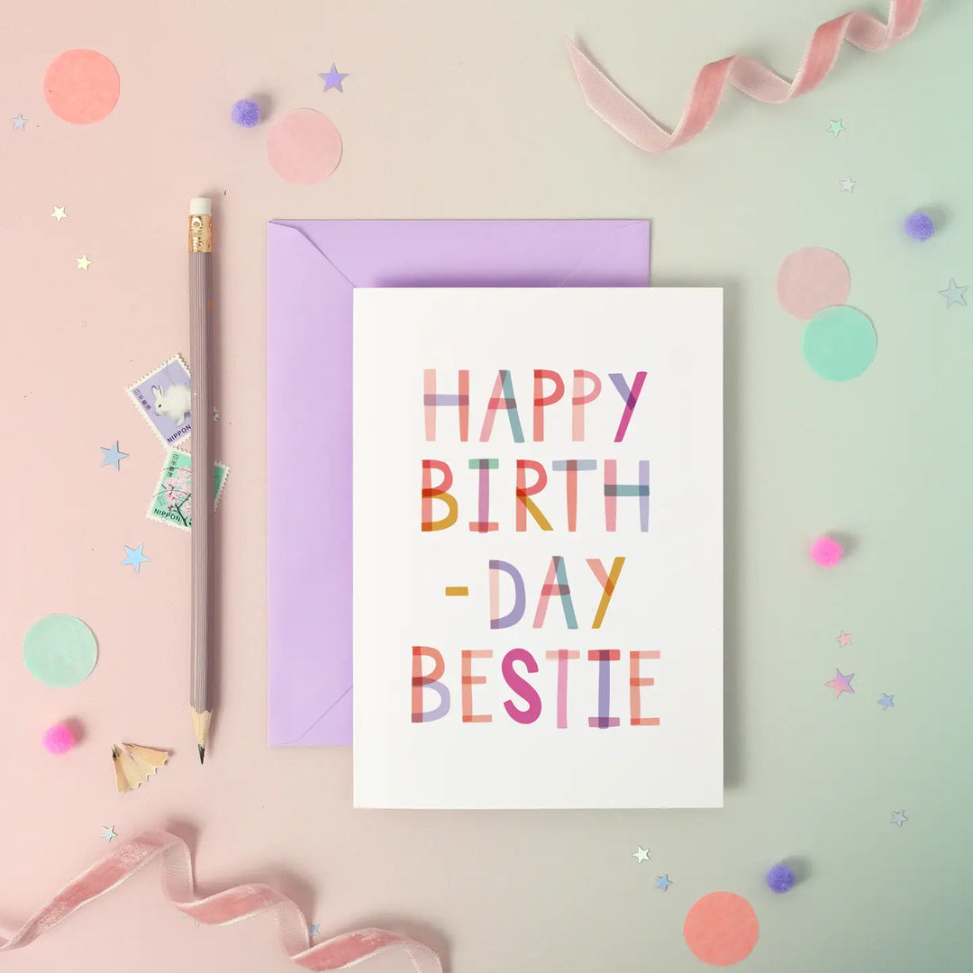 Card Happy Birthday Bestie (Foiled)