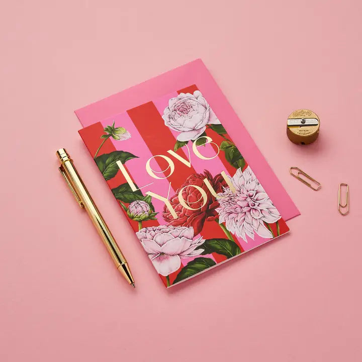 Card Love You Floral Riot