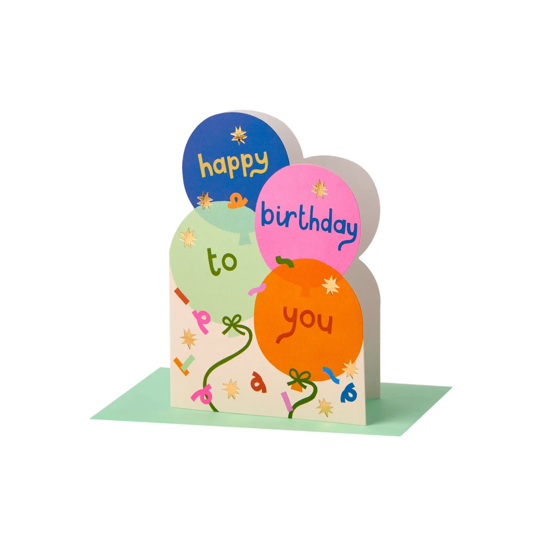 Card Happy Bday To You Balloons