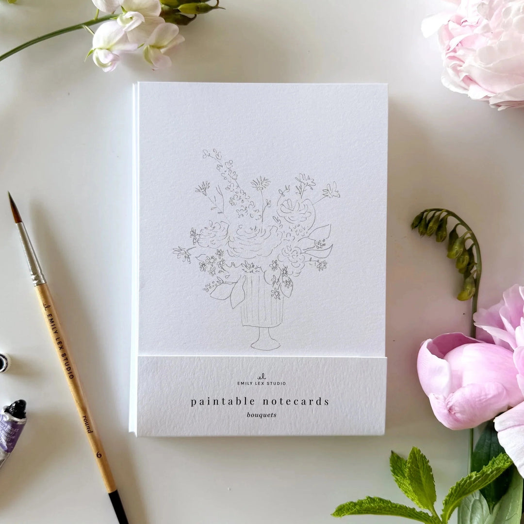 Bouquets Paintable Watercolour Notecard Set