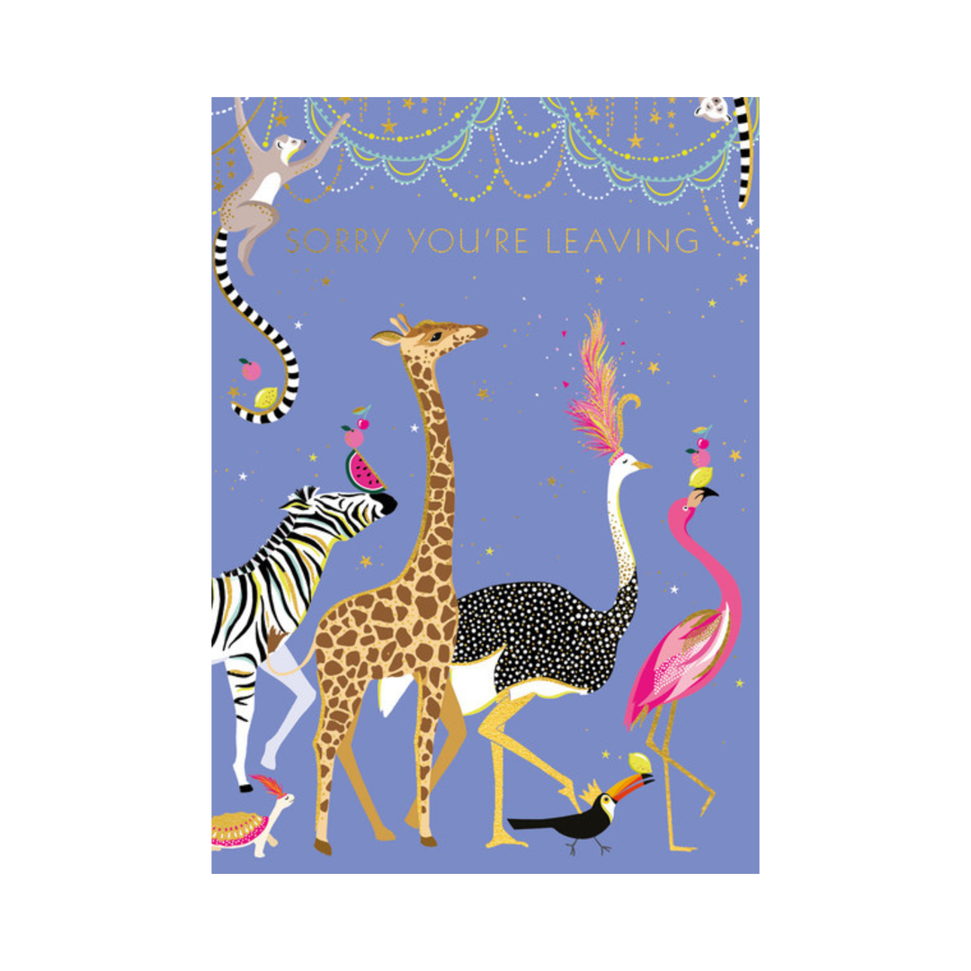 Card Sorry You're Leaving Animals