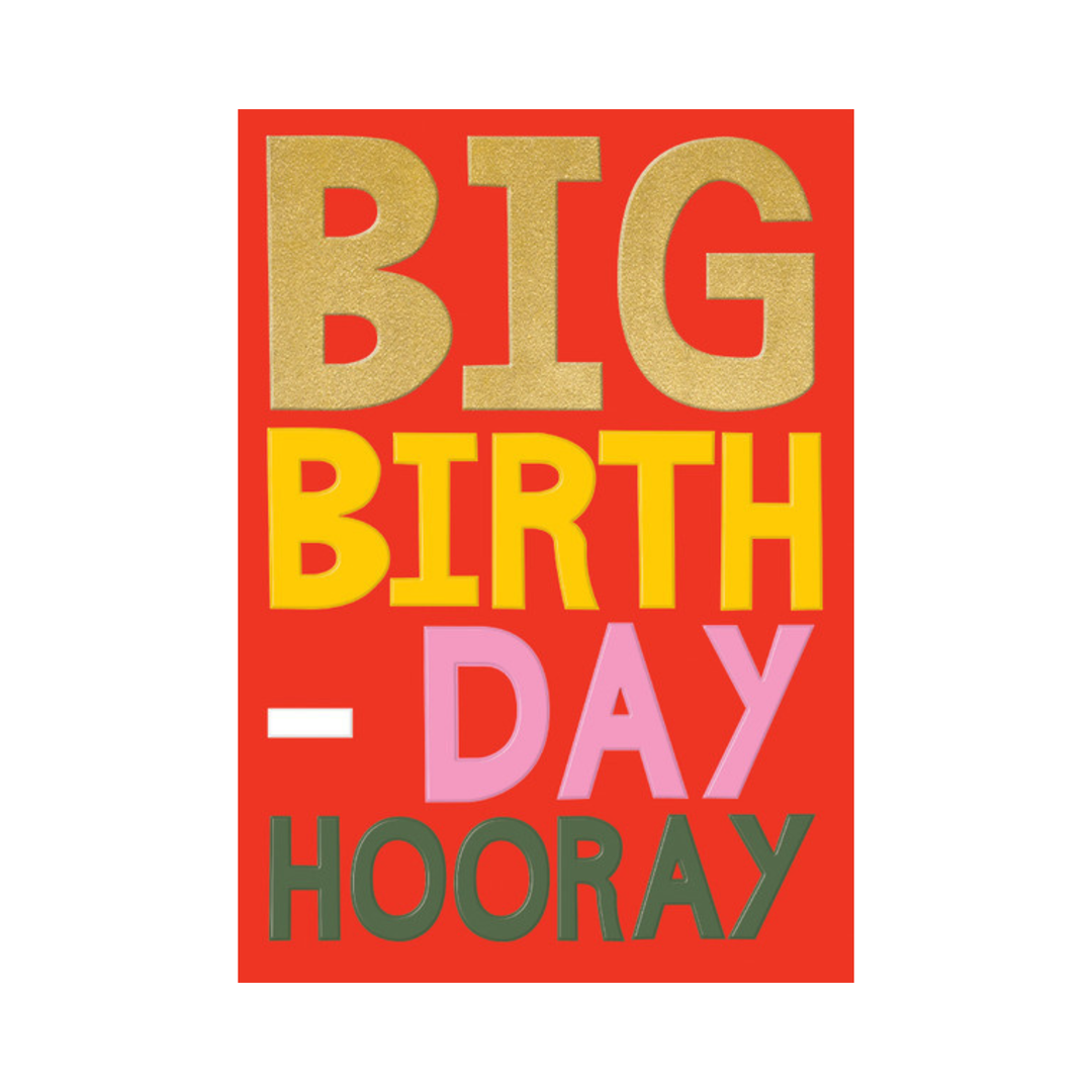 Card Big Birthday Red