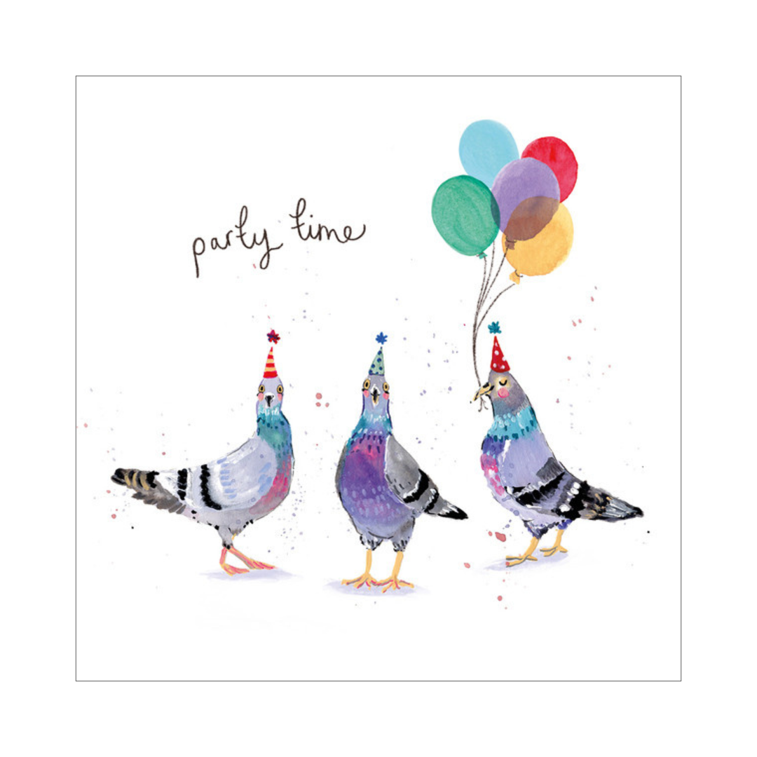 Card HB Pigeons Party Time