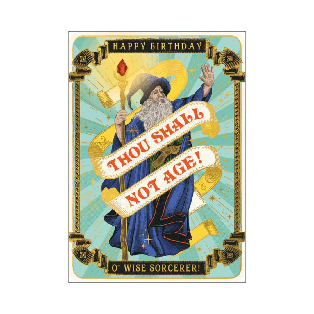Card HB Thou Shall Not Age! Huzzah