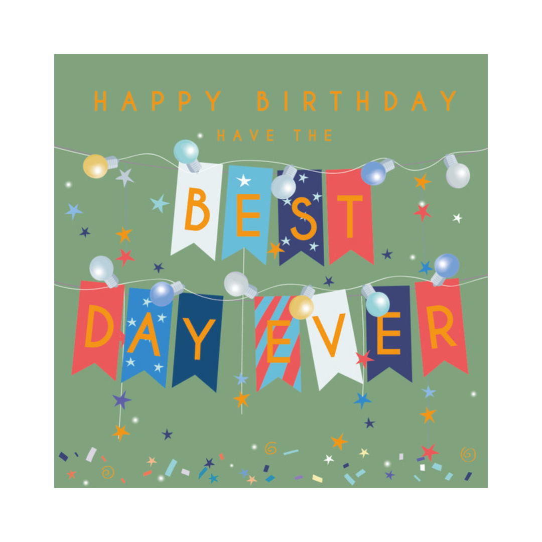 Card HB Best Day Bunting