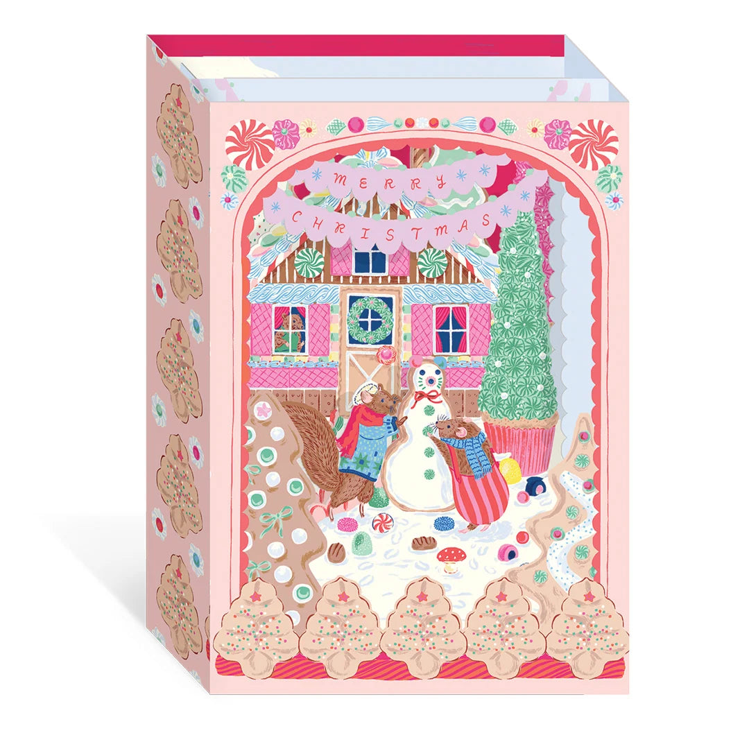 Card 3D Pop-Up Gingerbread House