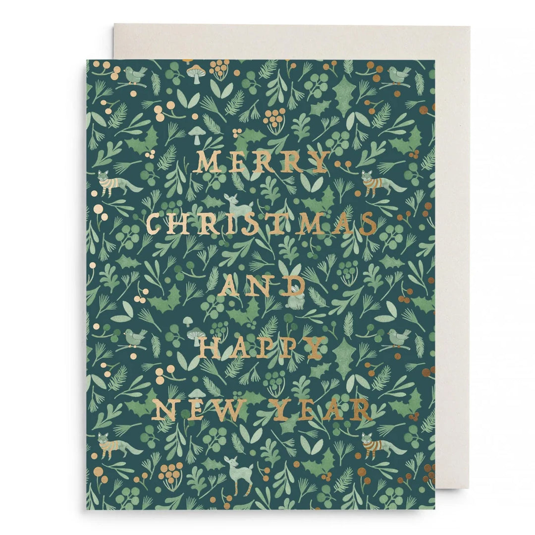 Card Winter Forest Christmas