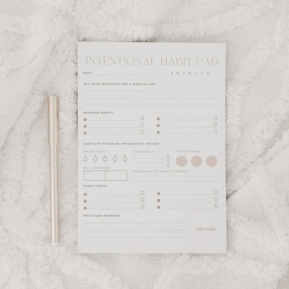 Simple Intentional Habit Pad
