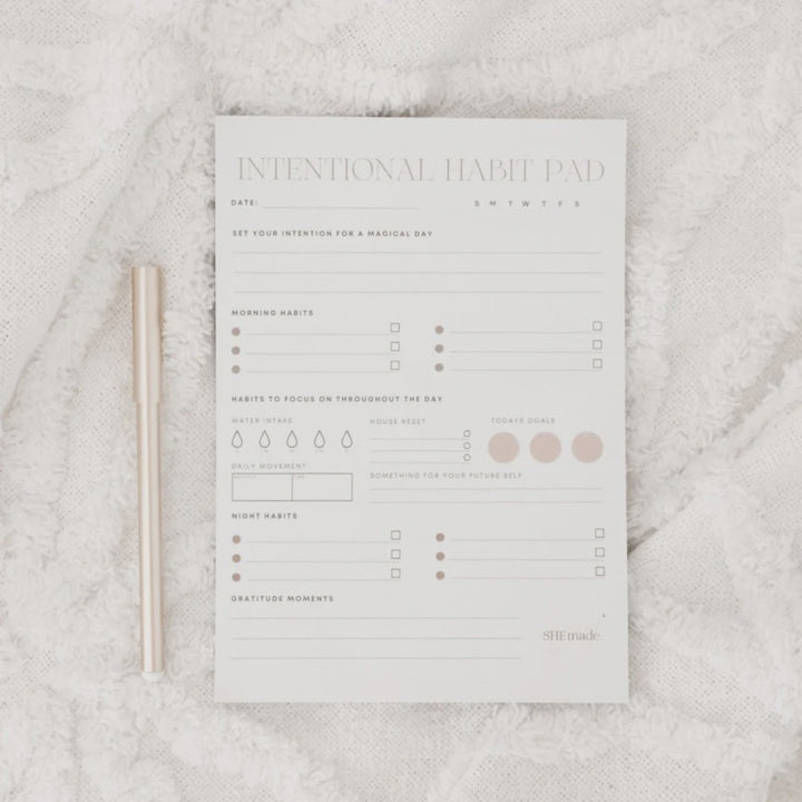 Simple Intentional Habit Pad