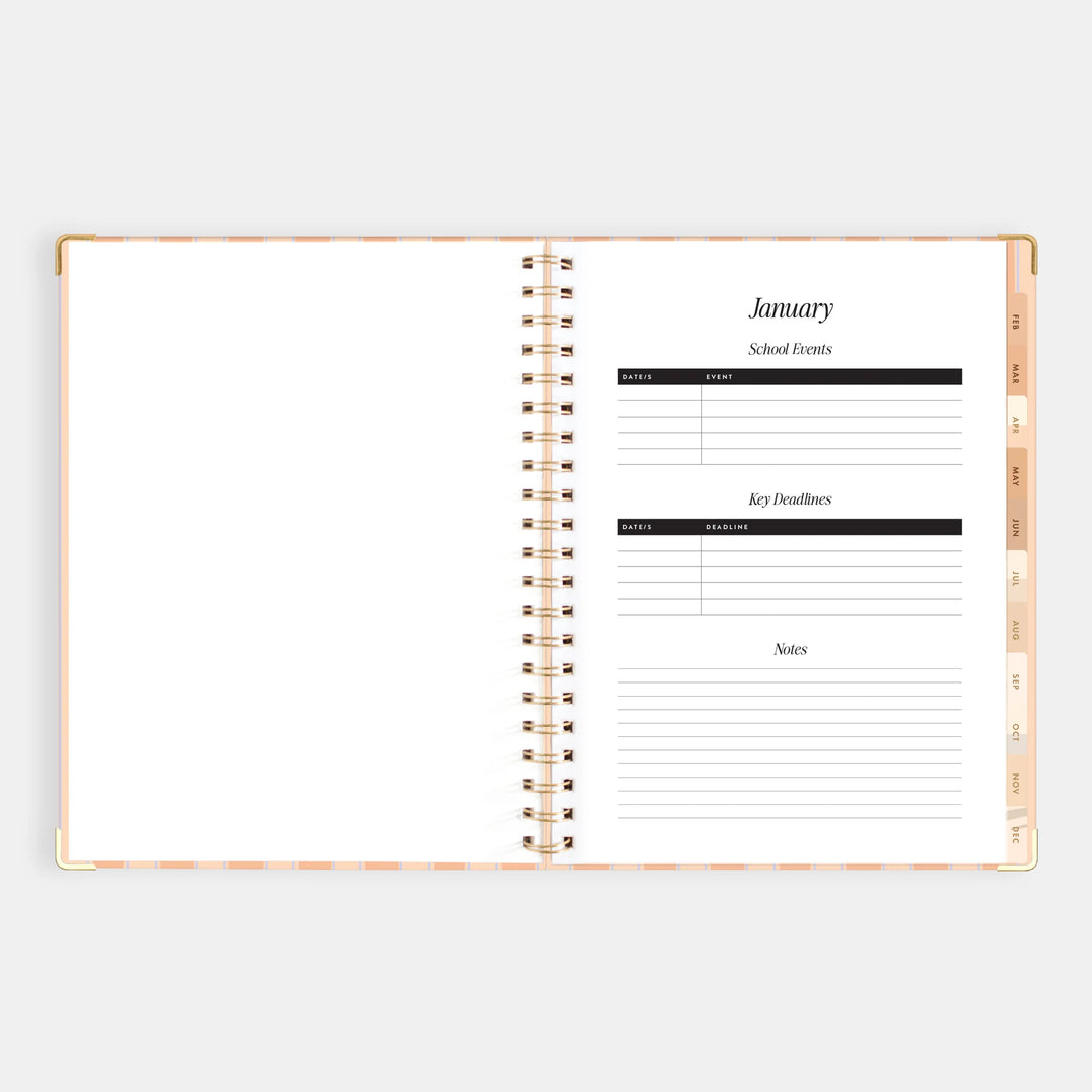 2026 A4 Academic Vertical Planner