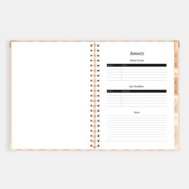 2026 A4 Academic Vertical Planner