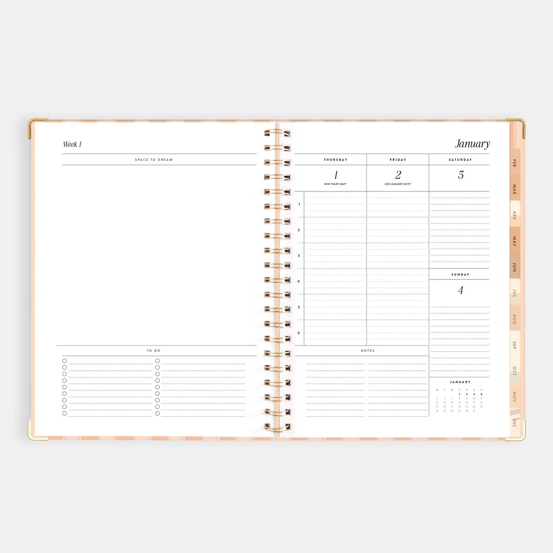 2026 A4 Academic Vertical Planner